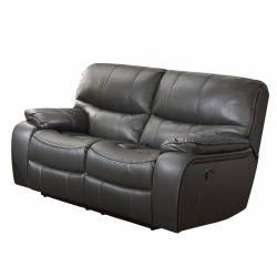 Pecos Double Reclining Love Seat - Leather Gel Match - Grey
